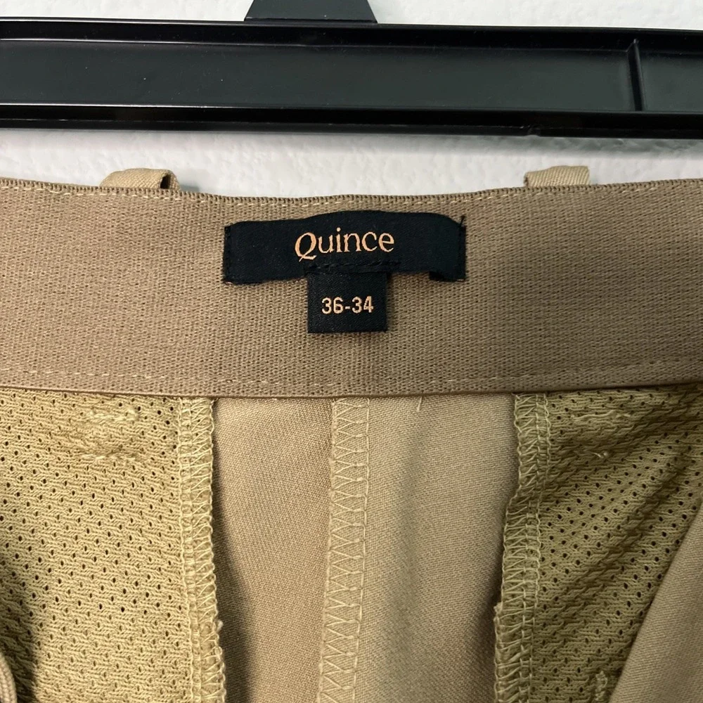 Quince Ultra-Stretch 24/7 Smart Chino Pant Men 36X34 Khaki Career Athleisure New